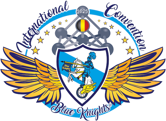 Logo of the 2025 Blue Knights® International Convention